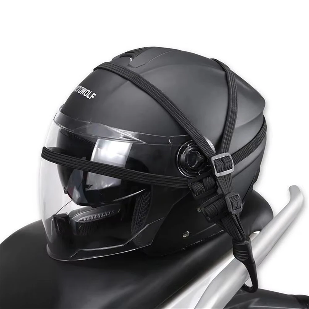 Universal Motorcycle Luggage Strap 60/90cm Elastic Rubber Band Helmet Gear Fixed Buckle Rope High-Strength Expandable Travel Accessory for Secure Storage and Cargo Management — view 4
