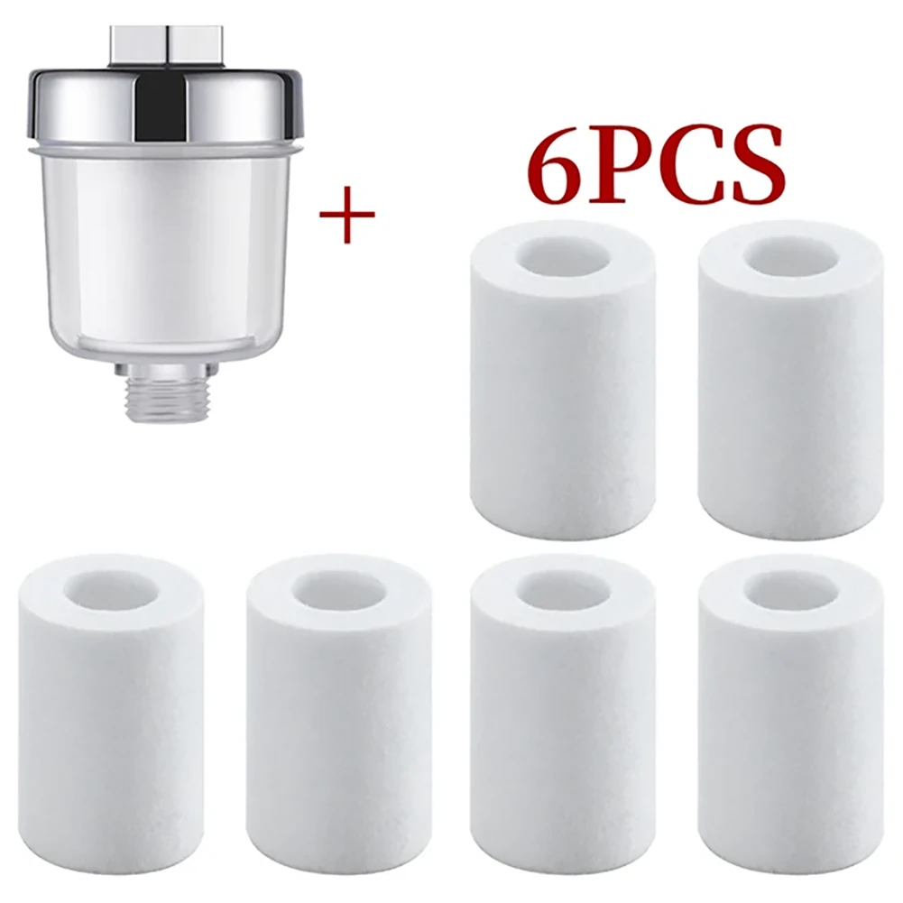 Universal Shower Filter for Faucet Shower Head Water Outlet Cleaner Kits Universal Faucet Filter Kitchen Bathroom Shower Household Filter PP Cotton Filter — view 2