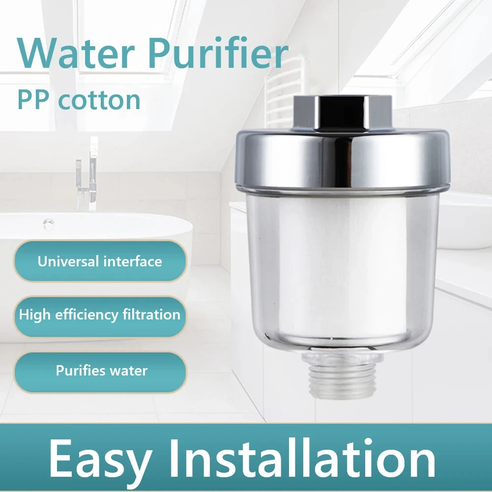 Universal Shower Filter for Faucet Shower Head Water Outlet Cleaner Kits Universal Faucet Filter Kitchen Bathroom Shower Household Filter PP Cotton Filter — view 7