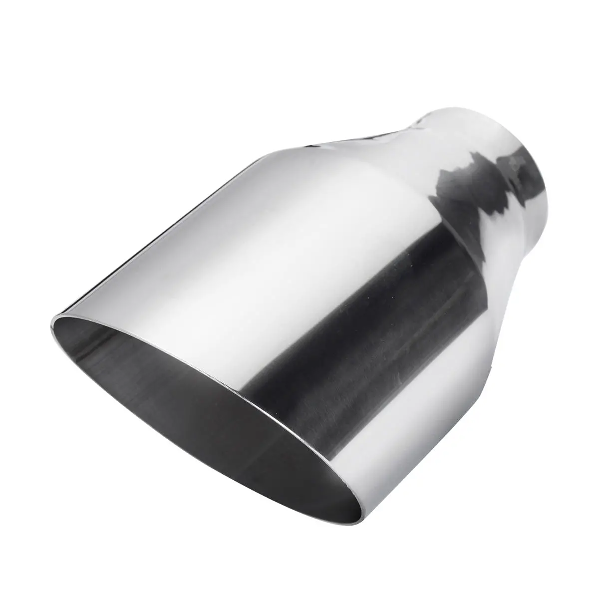 Universal Stainless Steel Exhaust Muffler Round Slant 2.25 Inch Inelt 4 Inch Out — view 5