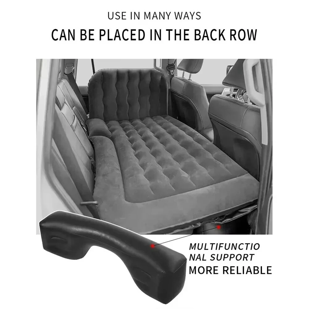 Universal SUV Inflatable Car Air Mattress Travel Bed Portable Back Seat Sleeping Pad for Camping — view 3
