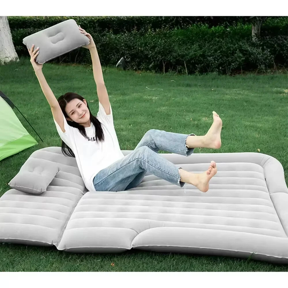 Universal SUV Inflatable Car Air Mattress Travel Bed Portable Back Seat Sleeping Pad for Camping — view 6