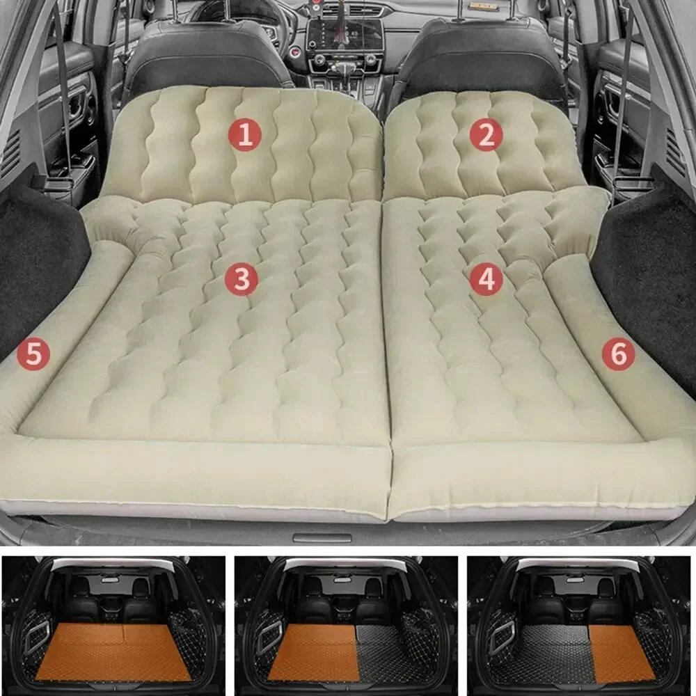 Universal SUV Inflatable Car Air Mattress Travel Bed Portable Back Seat Sleeping Pad for Camping — view 8