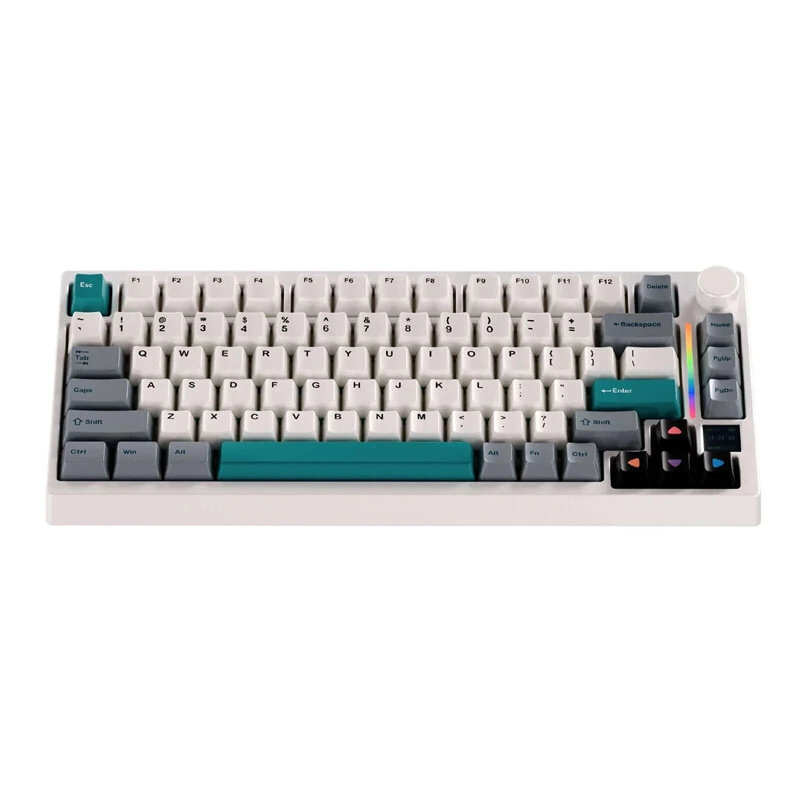 Upgrade GAMAKAY TK75 SOCD Mechanical Keyboard with 0.85-inch LCD Display Tri-mode ARGB LEDs Gasket Structure 8000mAh Battery 8K Polling ISO DE & US Layout Gaming Keyboard