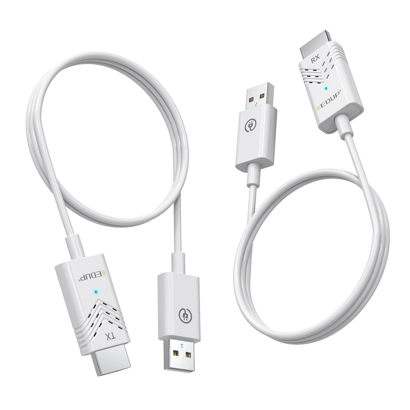 Upgraded EDUP Wireless HD Transmitter and Receiver Kit 1080P@60Hz Full HD Extender 50m Long Range 0.1s Delay Plug and Play Support Multi Device for Streaming Mirroring — view 4