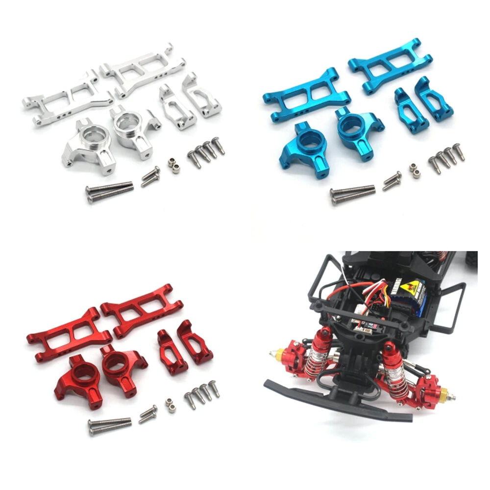 Upgraded Full Metal RC Car Parts Front Suspension Swing Arms Steering Cups C Hubs Seats for HBX 3100A V3 1/16 Short Course Truck Vehicles Models Spares — view 10