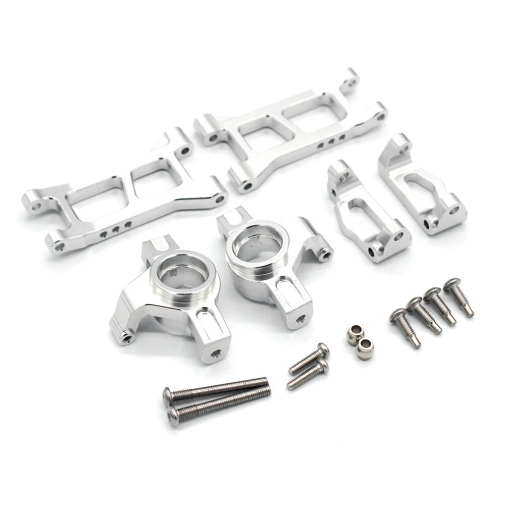 Upgraded Full Metal RC Car Parts Front Suspension Swing Arms Steering Cups C Hubs Seats for HBX 3100A V3 1/16 Short Course Truck Vehicles Models Spares — view 4