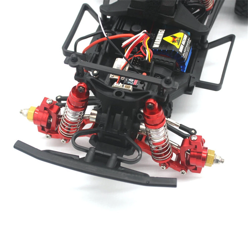 Upgraded Full Metal RC Car Parts Front Suspension Swing Arms Steering Cups C Hubs Seats for HBX 3100A V3 1/16 Short Course Truck Vehicles Models Spares — view 5