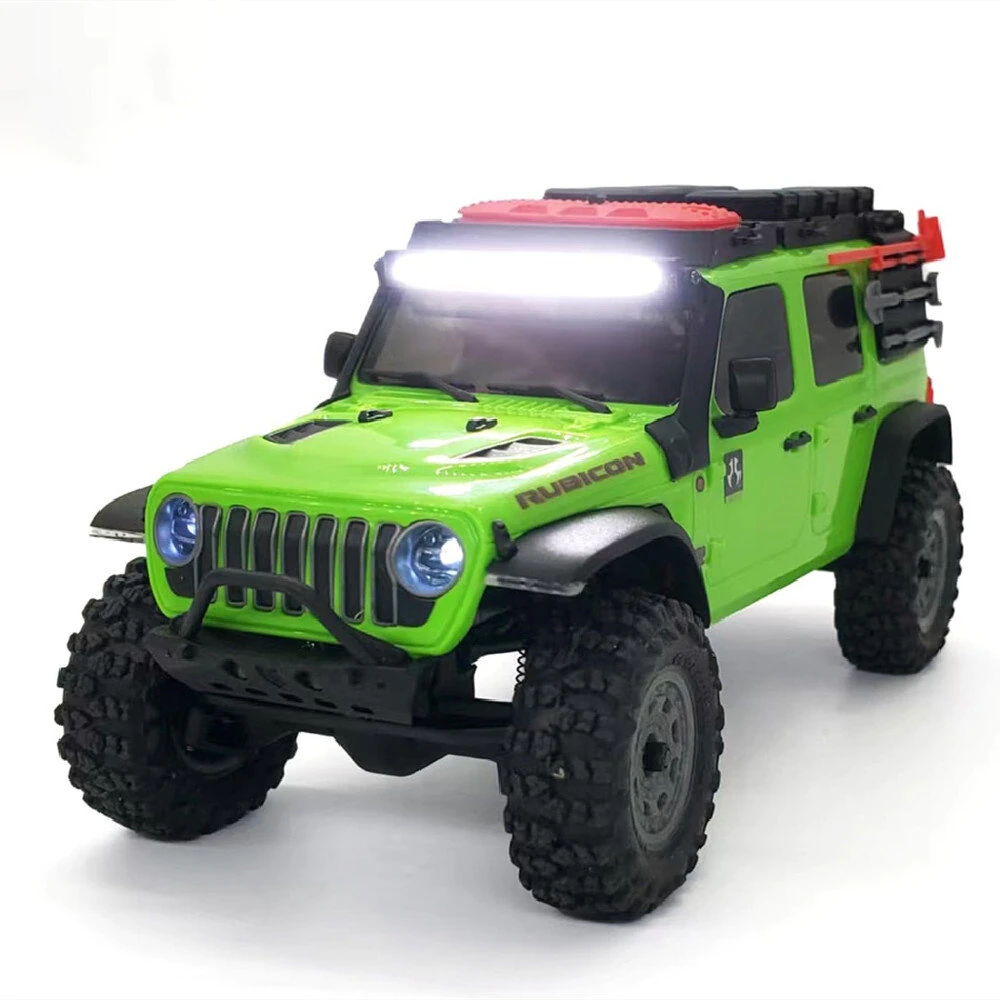 Upgraded Headlights Roof Bumper Angel Eye Spare Tire Holder LED Lights for Jeep for Ford Bronco Axial SCX30 1/30 Micro Off-Road Truck RC Cars Vehicles Models Parts — view 6