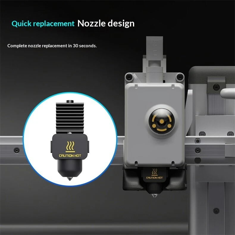 Upgraded Hotend Assembly for Bambu Lab A1 A1 Mini H2D Hardened Steel Nozzle High Flow Clog Resistant Wear Resistant 3D Printer Hotend 0.2/0.4/0.6/0.8mm — view 4