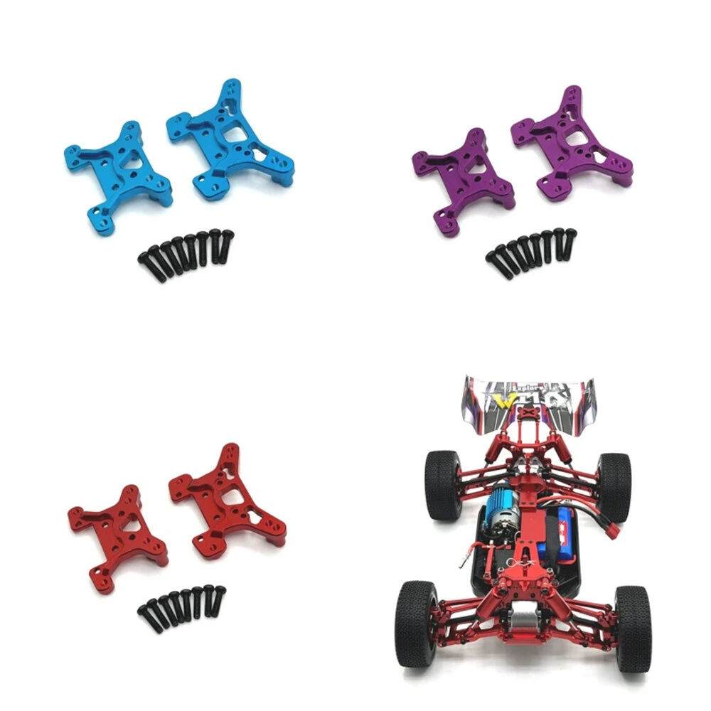 Upgraded Metal Parts Front and Rear Shock Absorber Bracket Kit for Wltoys 1/12 124008 124010 1/14 144016 144018 RC Car Vehicle Models Accessories Parts — Pricio