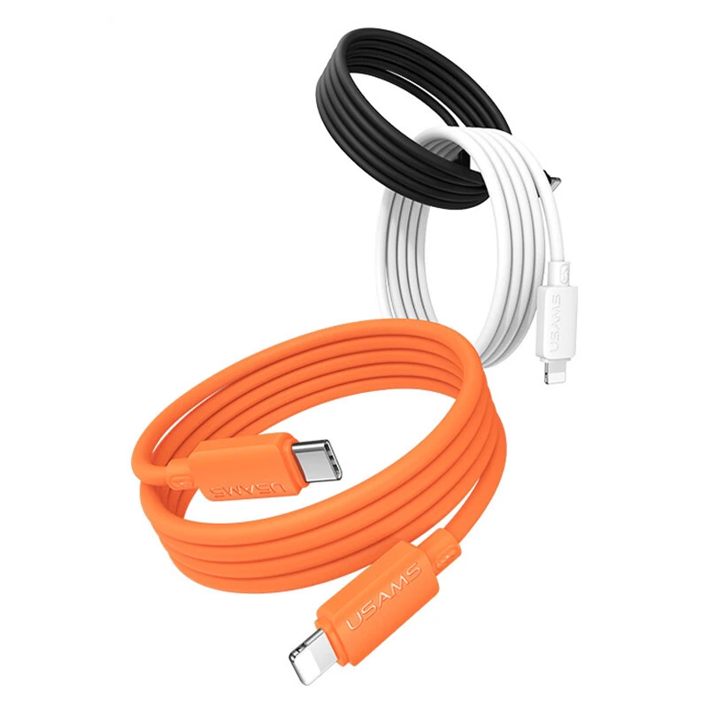 USAMS SJ788 U98 3A PD30W USB-C to iP Cable PD Fast Charging Data Transmission Thickened Copper Core Line 1M Long for iPhone 14 14 Pro 13 Pro Max 12
