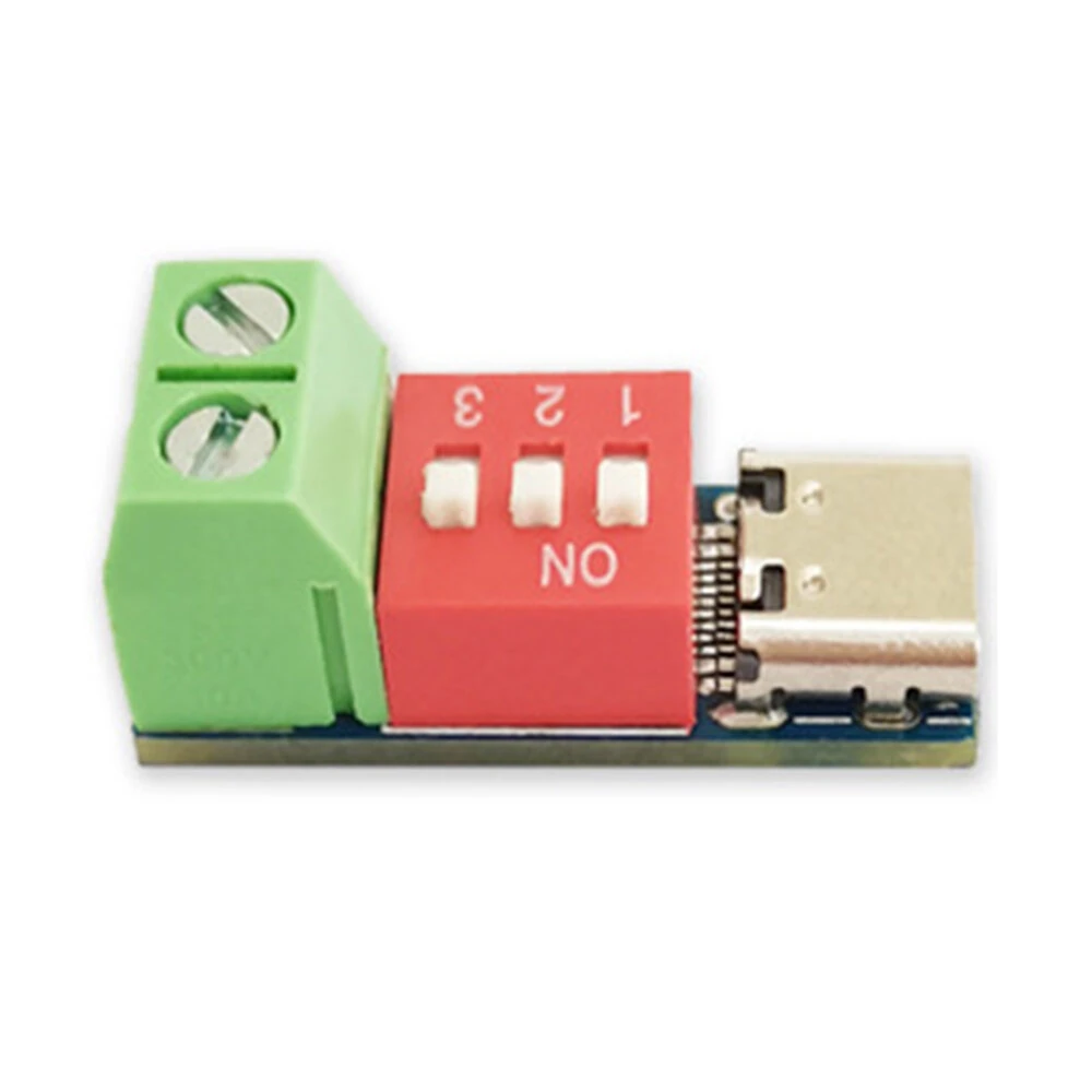 USB-C PD Trigger Board Module PDSink PD Decoy QC PD Fast Charging Test Board Adjustable Voltage 5~20V Dial Code Adjustment — view 4