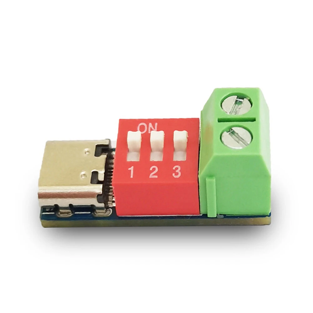 USB-C PD Trigger Board Module PDSink PD Decoy QC PD Fast Charging Test Board Adjustable Voltage 5~20V Dial Code Adjustment — view 5