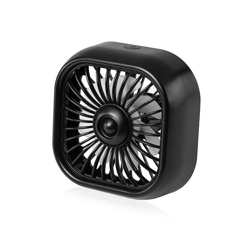 USB Car Vent Mini Fan Portable Air Conditioning Outlet Car Fan Gradient Colorful Atmosphere Light Small Fan Row Exhaust Fan — image 1