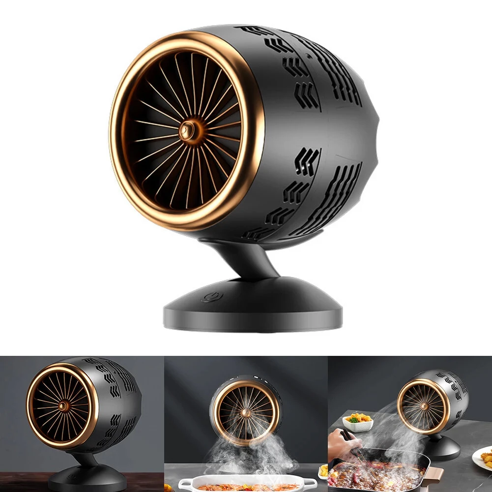 USB Household Small Desktop Range Hood Desktop Range Hood Height Angle Adjustment Portable Range Hood Kitchen Exhaust Fan for Indoor BBQ Hot Pot — view 9