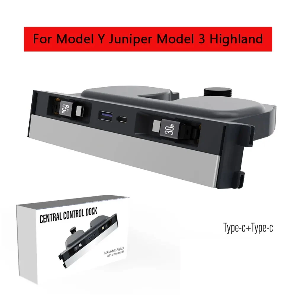 USB Hub Charger For Tesla Center Console Charging Charger Docking Station Model Y Juniper 2025-2026 & Model 3 Highland 2024-2026 — view 10