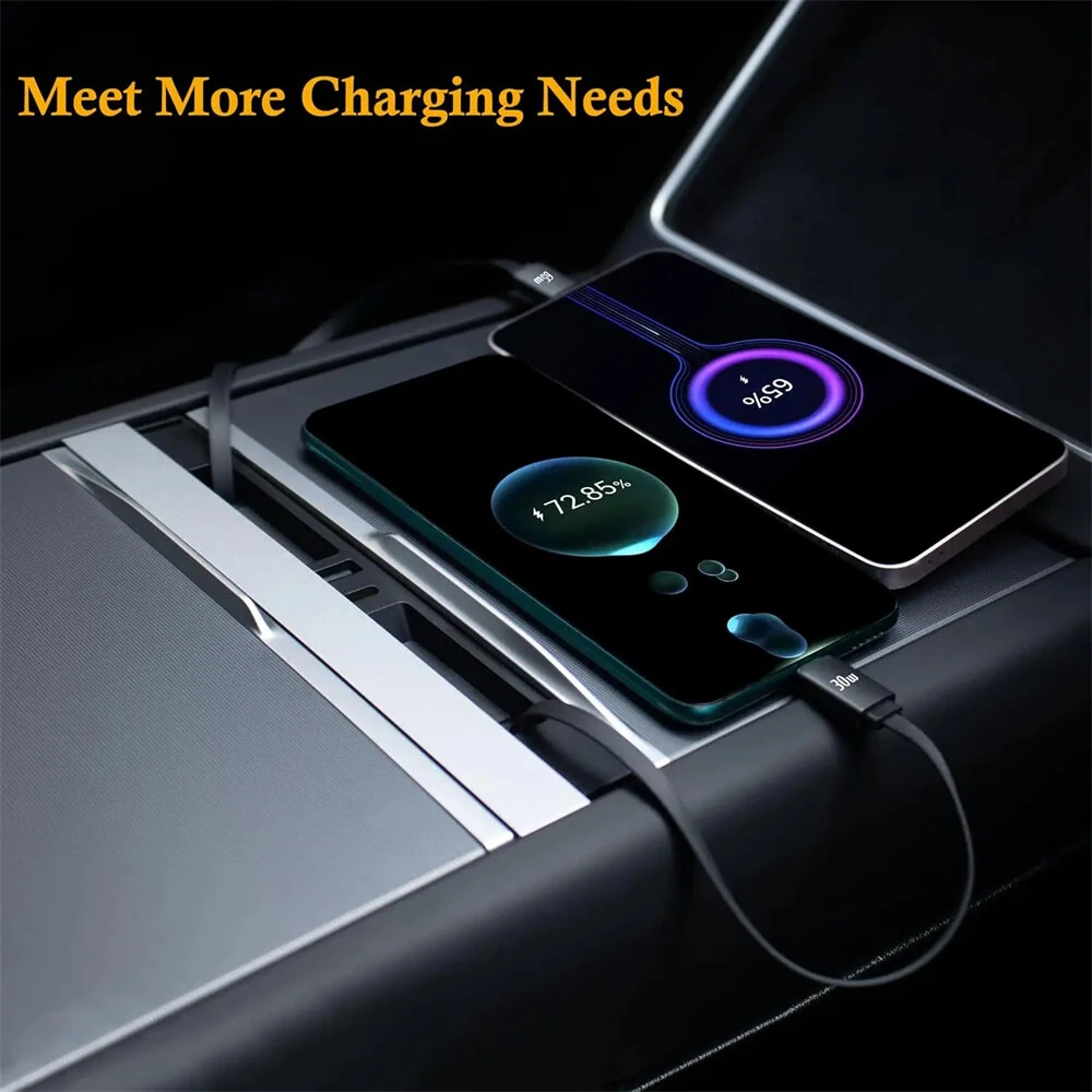 USB Hub Charger For Tesla Center Console Charging Charger Docking Station Model Y Juniper 2025-2026 & Model 3 Highland 2024-2026 — view 5