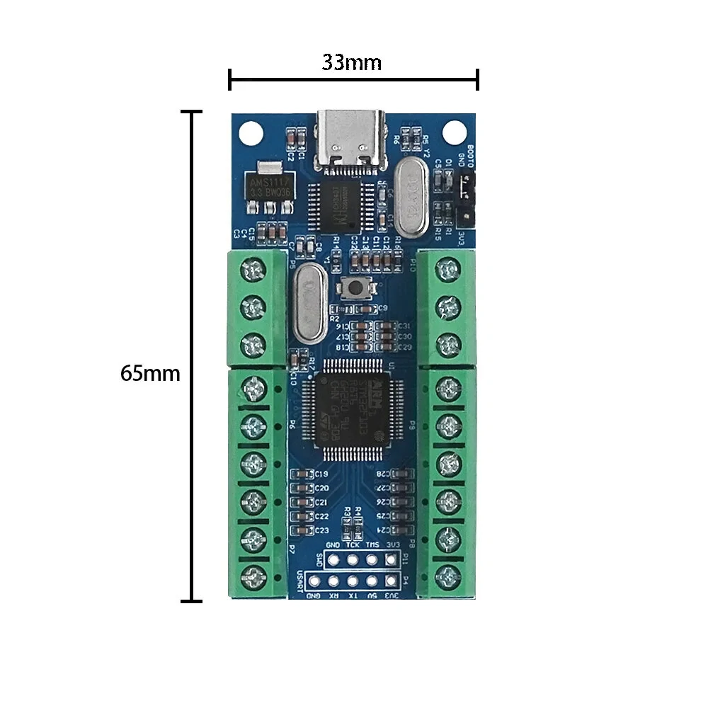 USB Interface 16 Channel 12Bit AD Sampling Data Acquisition STM32 UART Communication ADC Module — view 4