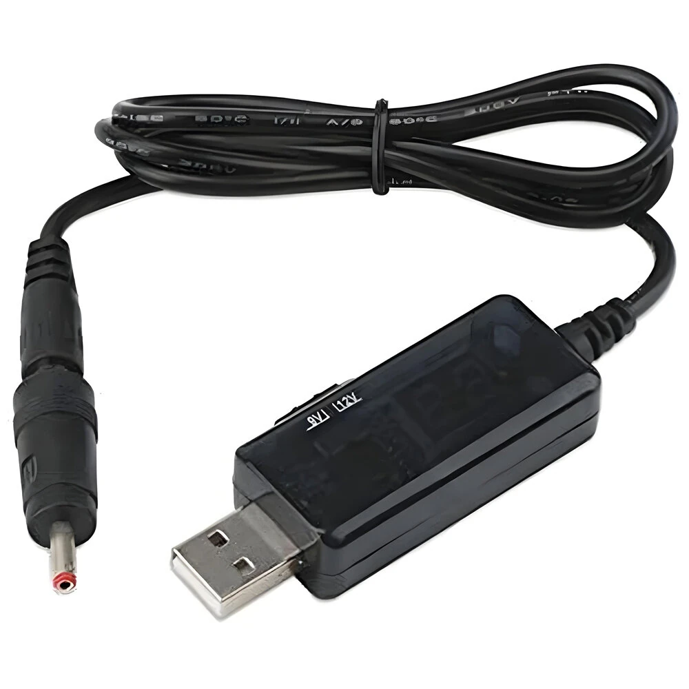 USB Power Boost Line DC 5V To DC 9V / 12V Step Up Module USB Converter Adapter Cable 5.5mm for Router Modem Fan Speaker — view 2