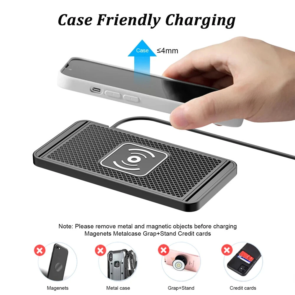USB/Type-C Wireless Car Charger For Car Fast  7.5W/10W/15W Car Wireless Charger Dock Station Fast Charging For Iphone Samsung — view 3