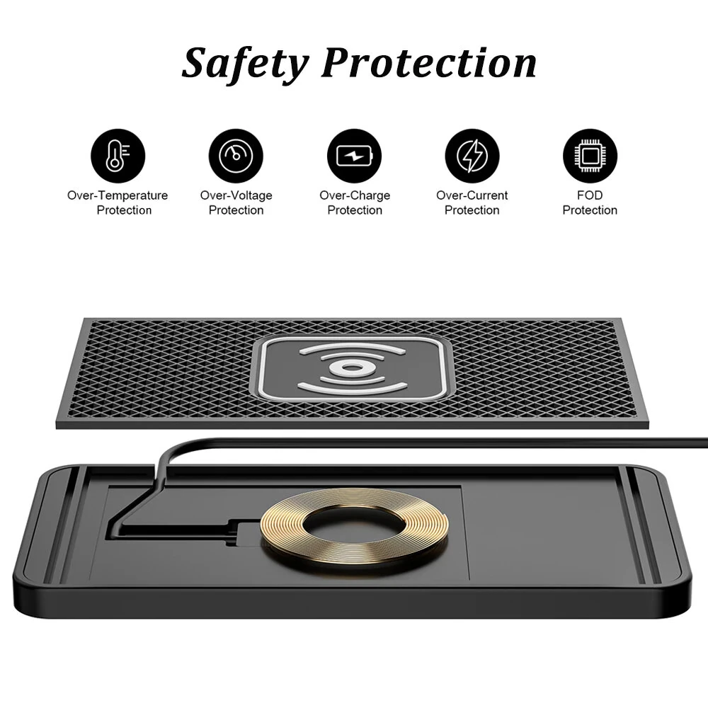 USB/Type-C Wireless Car Charger For Car Fast  7.5W/10W/15W Car Wireless Charger Dock Station Fast Charging For Iphone Samsung — view 6