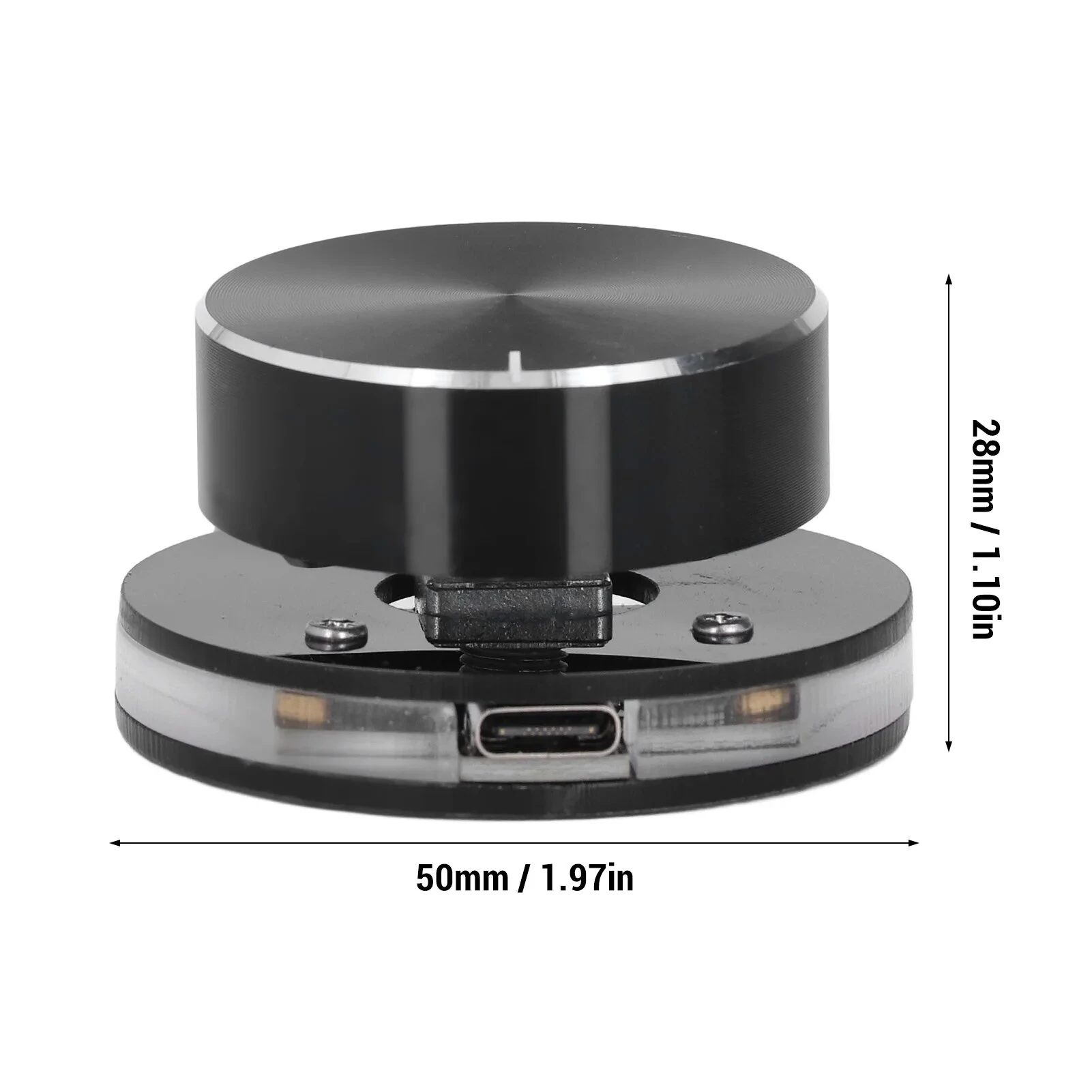 USB Volume Control Knob for Android System PC Multimedia Type-C External Media Adjustment Controller with RGB Light — view 6