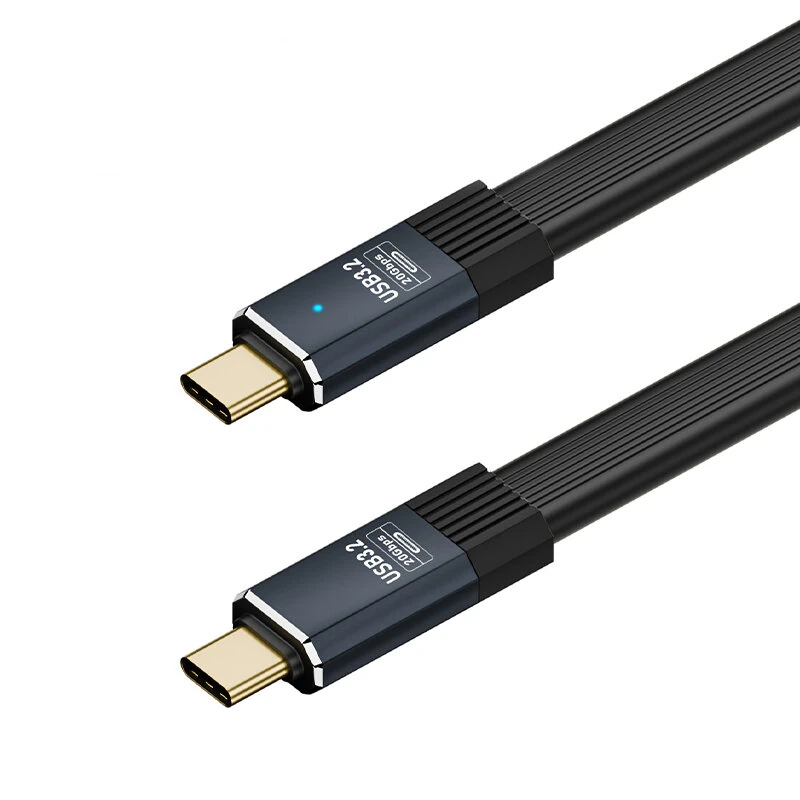 USB3.2 20Gbps Type-C to Type-C Cable 5A 100W Fast Charging Data Transmission 8K@60Hz Video Data Cord Line 0.5M/0.8M Long for PC Laptop Macbook iPhone 16 16 Pro 15 Pro Max — Pricio