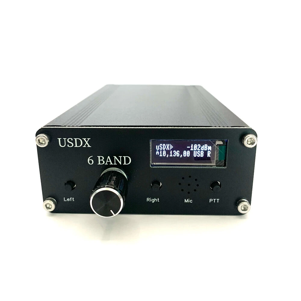 USDR uSDX 6 Bands SDR Transceivers 80m 40m 20 17m 15m 10m QRP SSB/CW HF Transceivers 5W Aluminium Cover 0.9 Inch OLED Display — view 2