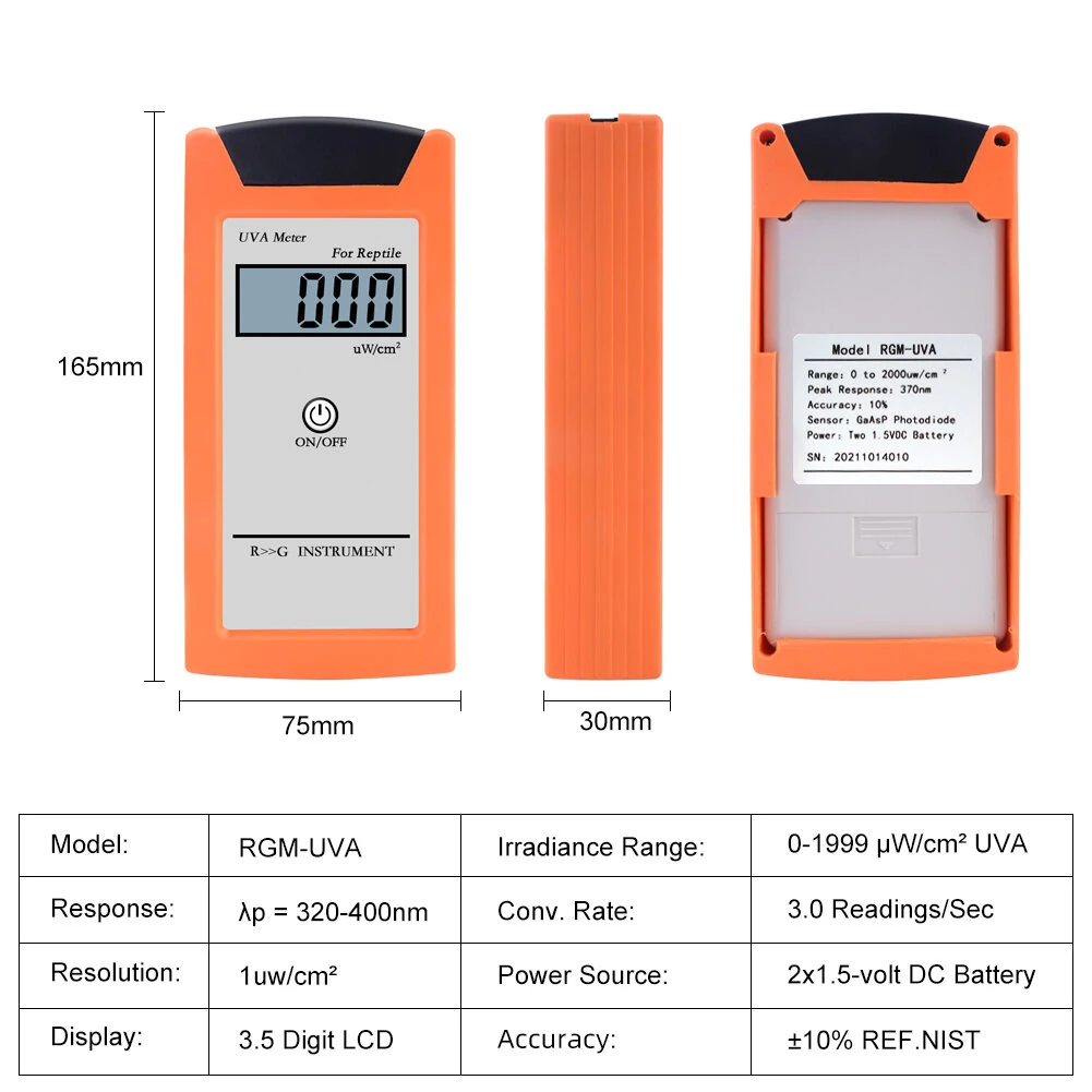 UVA UVB UVC Meter Digit Handheld UV Tester LCD Display Solar Ultraviolet Test Instrument — view 6