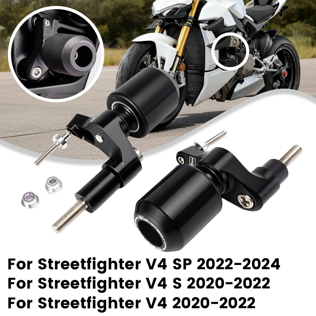 V4 S/SP Engine Protection Crash Balls for Ultimate Motorcycle Safety — view 5