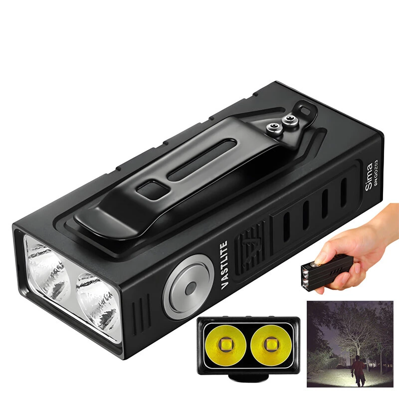 Vastlite Sima 2200LM 210M Compact EDC LED Flashlight with 14500 Battery, Long Range Portable Powerful USB Rechargeable Flashlight — Vastlite