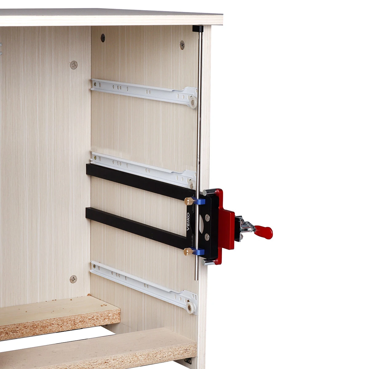 VEIKO Aluminum Alloy Drawer Slide Jig with Adjustable Clamp for Woodworking Cabinet Drawer Slide Install — view 9