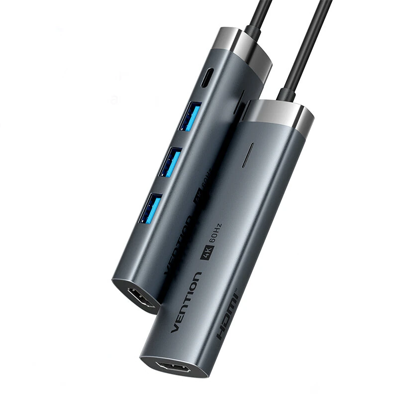 Vention 5 in 1 USB-C Docking Station 4K@60Hz HD HUB with USB3.0 PD 100W Multiport USB Hub Adapter — image 1
