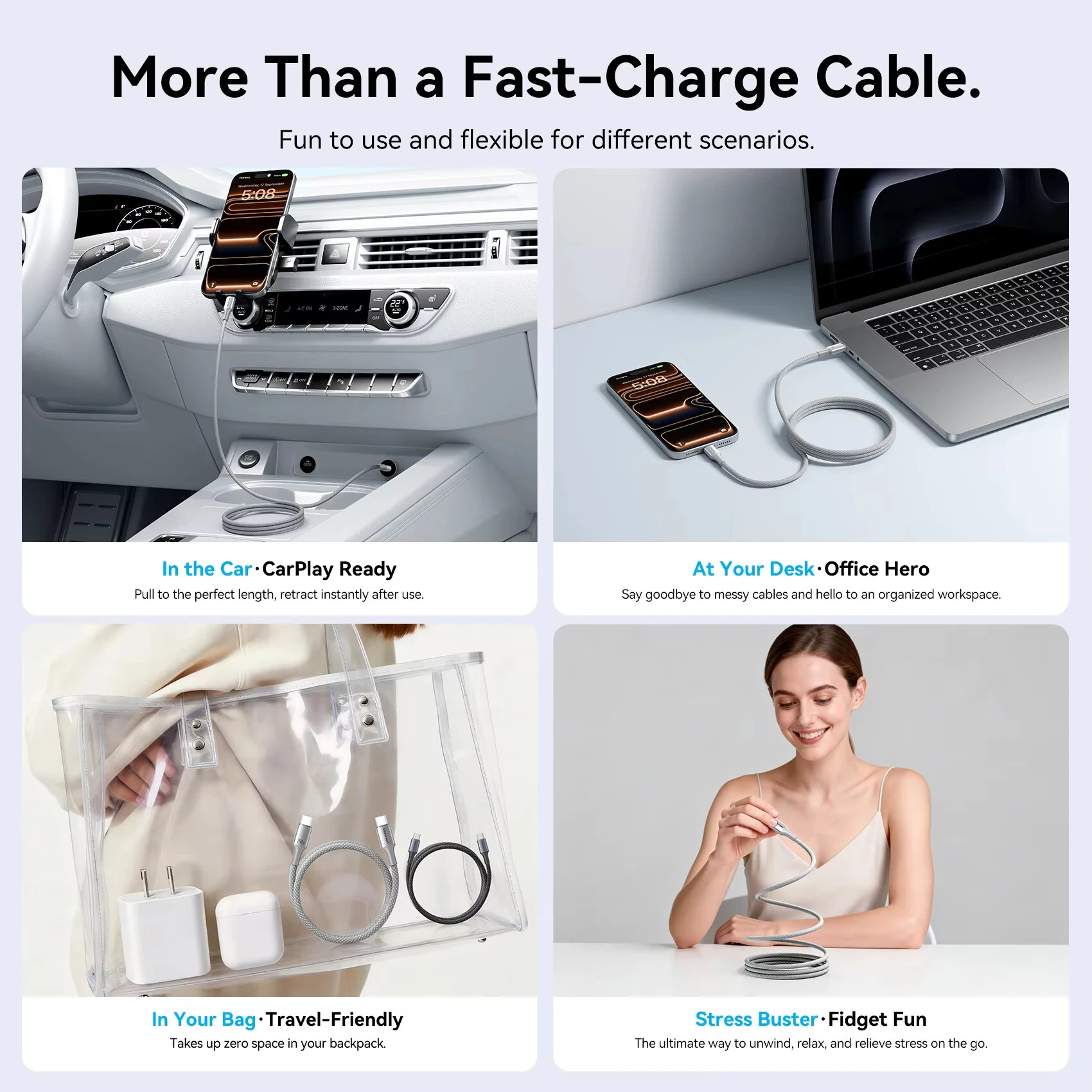 Vention TSA 5A 240W Type-C to Type-C Cable PD3.1 PPS Fast Charging Data Transmission Tinned Copper Core Line 1M/1.5M Long for iPhone 17 17Pro 16 Pro Max 15 for Huawei Mate XTs for Xiaomi 17pro for OPPO — view 6
