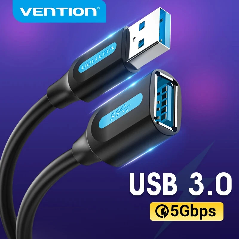 Vention VAS-A45 USB Male to Female Data Cable USB 3.0 Extension Cord Line 0.5M/1M/2M/5M Long for PS4 Smart TV PC — view 2