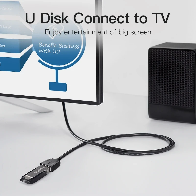 Vention VAS-A45 USB Male to Female Data Cable USB 3.0 Extension Cord Line 0.5M/1M/2M/5M Long for PS4 Smart TV PC — view 5