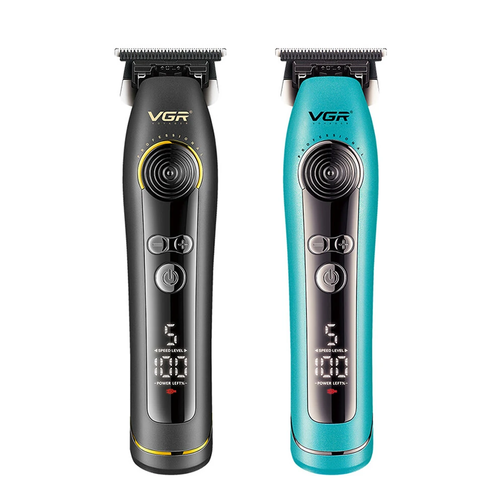 VGR V299 Professional Hair Trimmer 2000mAh Lithium Battery Ceramic Blade USB Rechargeable 5 Speed Level LED Display Electric Hair Clipper for Men — image 1