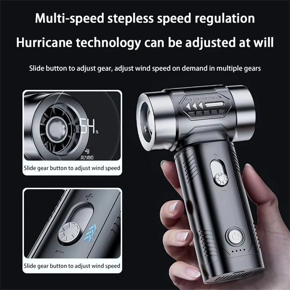 Violent Turbo Fan Brushless Electric Motor Vacuum Cleaner 4500Kpa 100000RPM Multi-Function Blowing Suction Handheld Portable — view 4