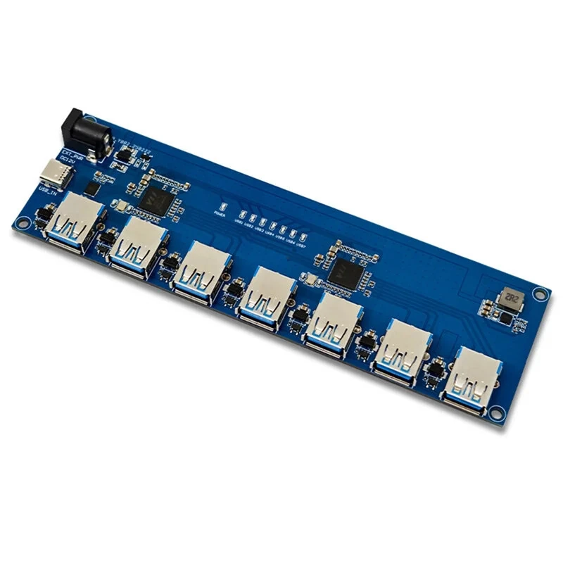 VL817 USB 3.1 Hub Module High Speed 7 Port USB Hub Type C 5Gbps External Power Supply Backflow Prevention Portable Accessory — image 1