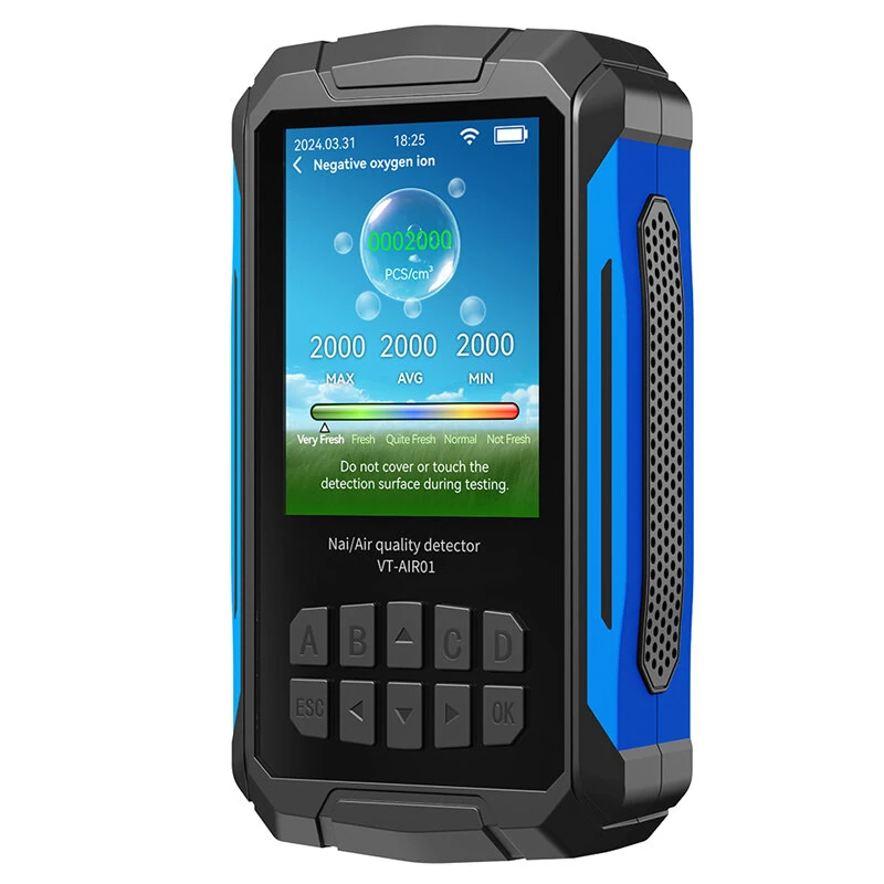 VT-AIR01 Air Quality Test 2000mAh Battery 2.8 Inch Screen CO2 PM2.5 NAI HCHO TVOC Monitoring Real-Time Display — view 8