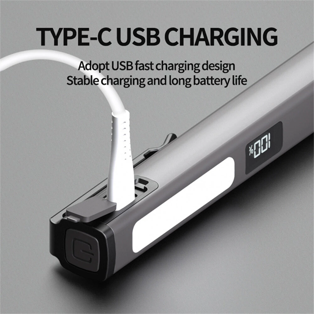 W08 Portable LED Medical Handy Pen Light 6 Modes Pocket Penlight Cordless Rechargeable Magnetic Work Lamp for Doctor Nurse Diagnosis Outdoor LED Flashlight Torch — view 7