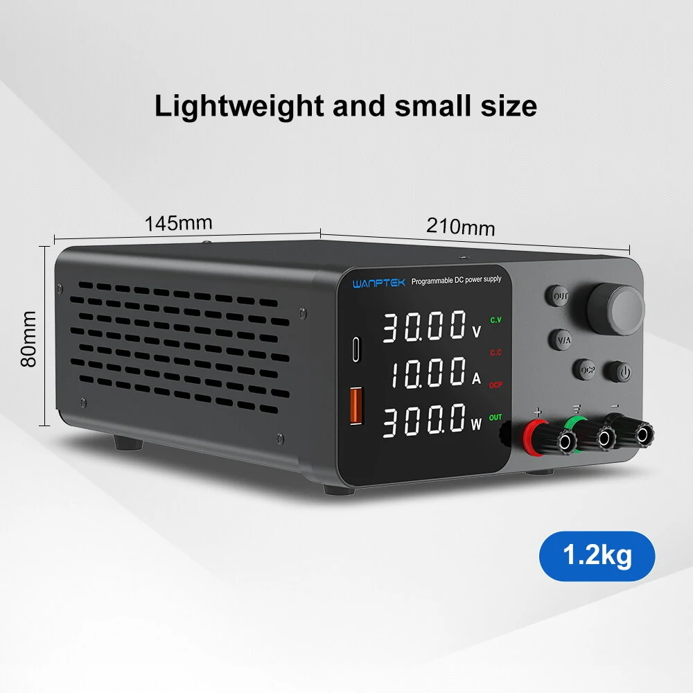 WANPTEK Lab Bench Power Supply 150W 300W 360W Laboratory Switching Power Supply Unit 30V 60V 120V 3A 5A 10A Adjustable Digital Source Voltage Stabilizer — view 4