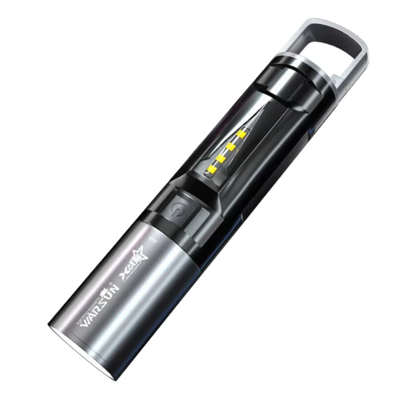WARSUN W7000 500 Lumens Rechargeable LED Flashlight with COB Side Light 4 Lights Modes Type-C Charging Waterproof Torch for Camping Hiking Emergency — WARSUN