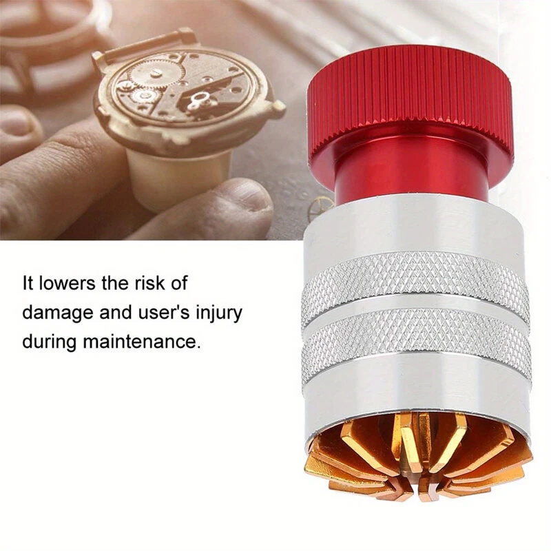 Watch Repair Tool Kit Chrome Vanadium Steel Adjustable Case Opener Acrylic Crystal Removal Lightweight Non Slip Pattern Portable Repair Accessories — view 2
