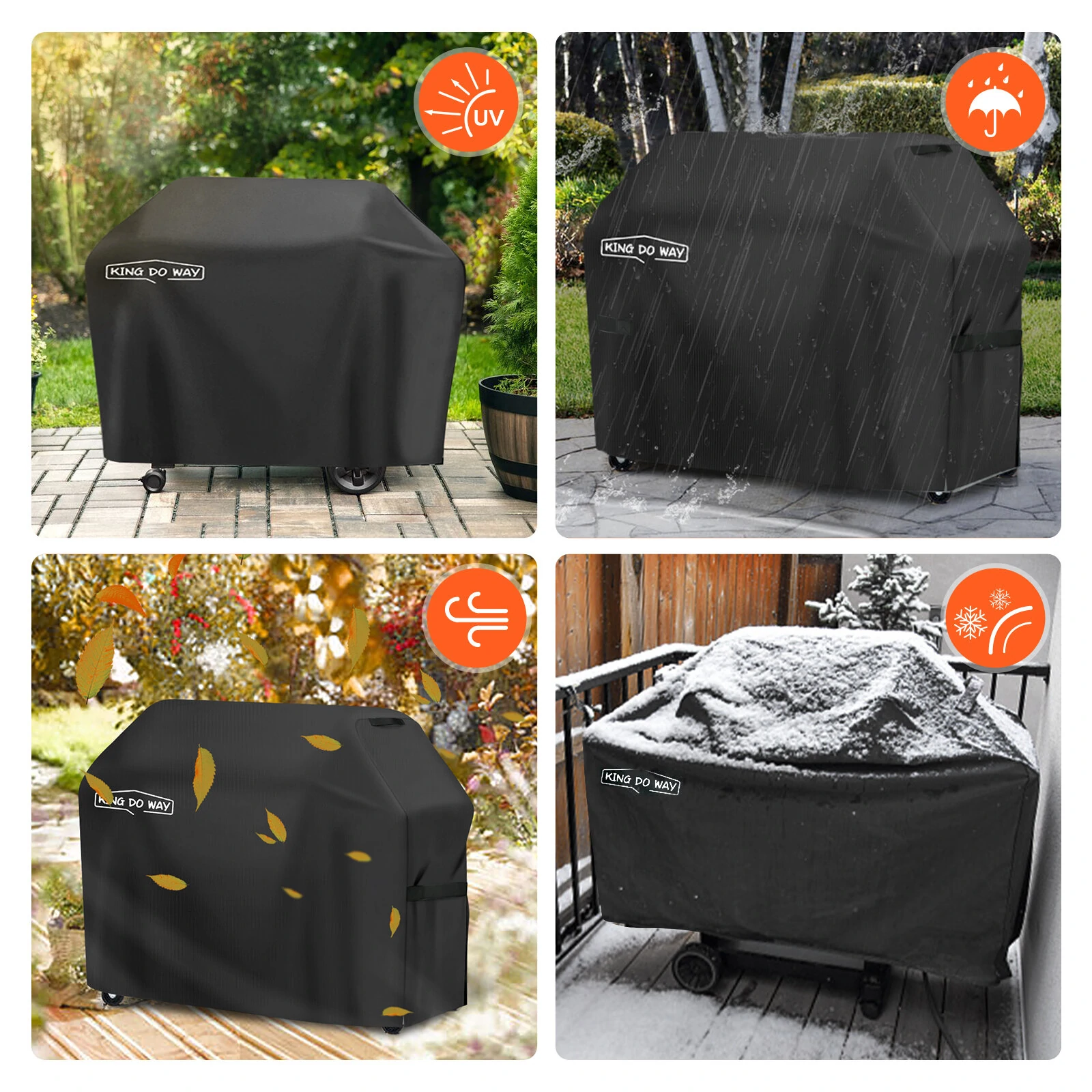 Waterproof Anti-UV BBQ Grill Cover Tear-resistant Non-fading Grill Cover — view 5