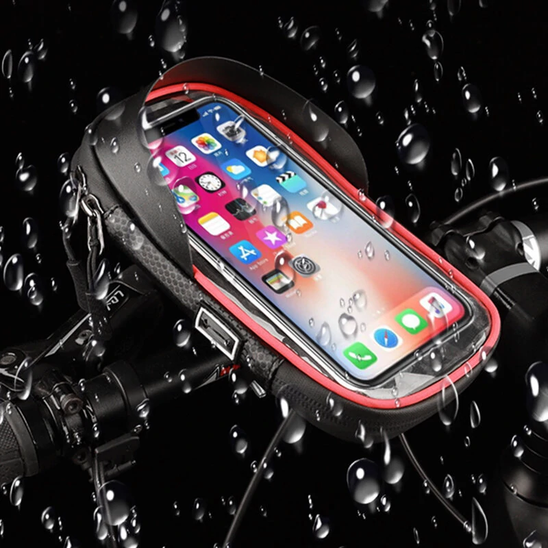 Waterproof Bike Bag Security 360° Rotation Touch Screen Bicycle Frame Phone Bag for Cycling — view 3