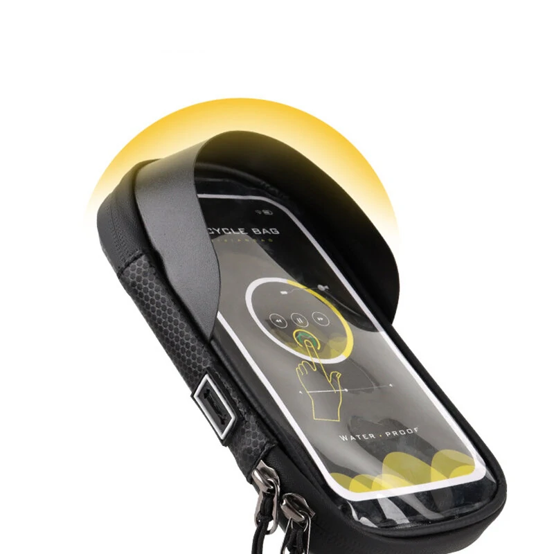 Waterproof Bike Bag Security 360° Rotation Touch Screen Bicycle Frame Phone Bag for Cycling — view 6