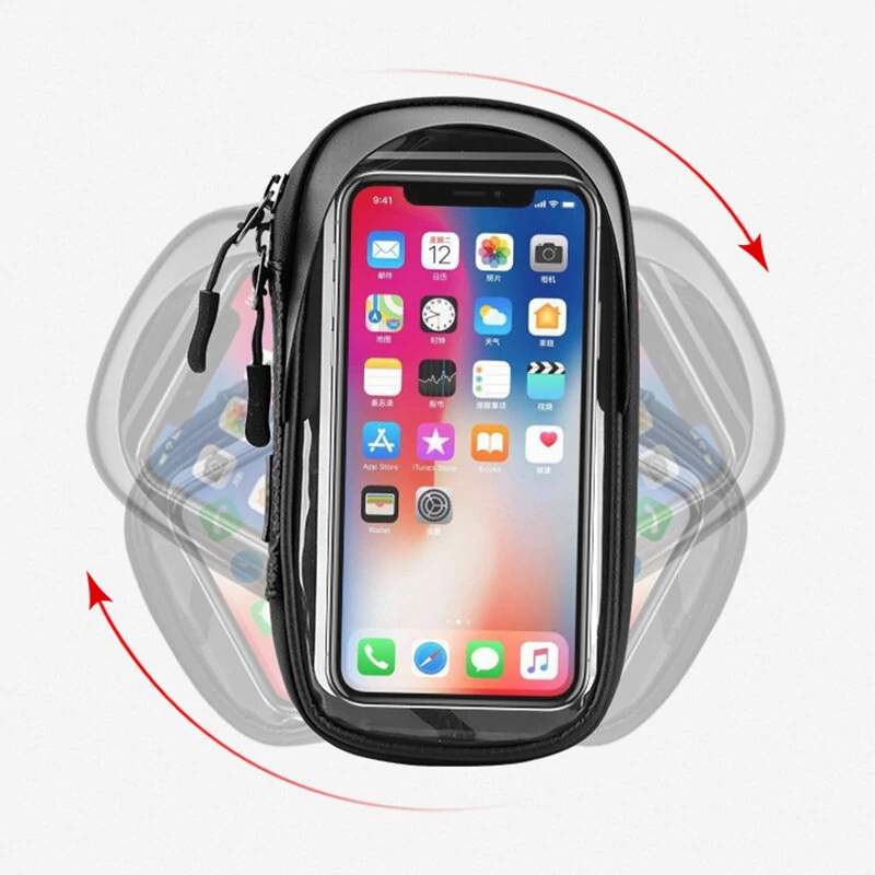 Waterproof Bike Bag Security 360° Rotation Touch Screen Bicycle Frame Phone Bag for Cycling — view 8