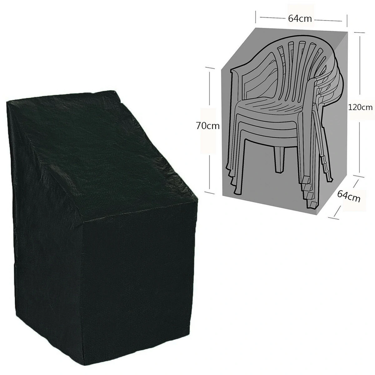 Waterproof Stacking Chair Covers Outdoor Garden Parkland Patio Office Furniture — view 4